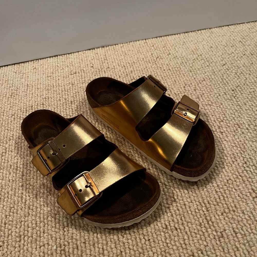 Metallic Copper Arizona Birkenstocks